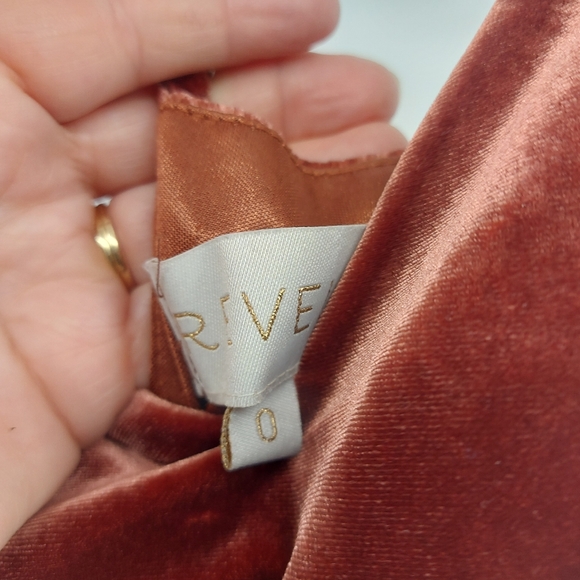 Revelery Rory Velvet Maxi Bridesmaid Formal Dress Size 0 - Picture 6 of 9